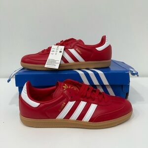 Adidas Samba OG Scarlet Red Shoe Sneaker JR0881 Men Size 8 1/2 Brand New